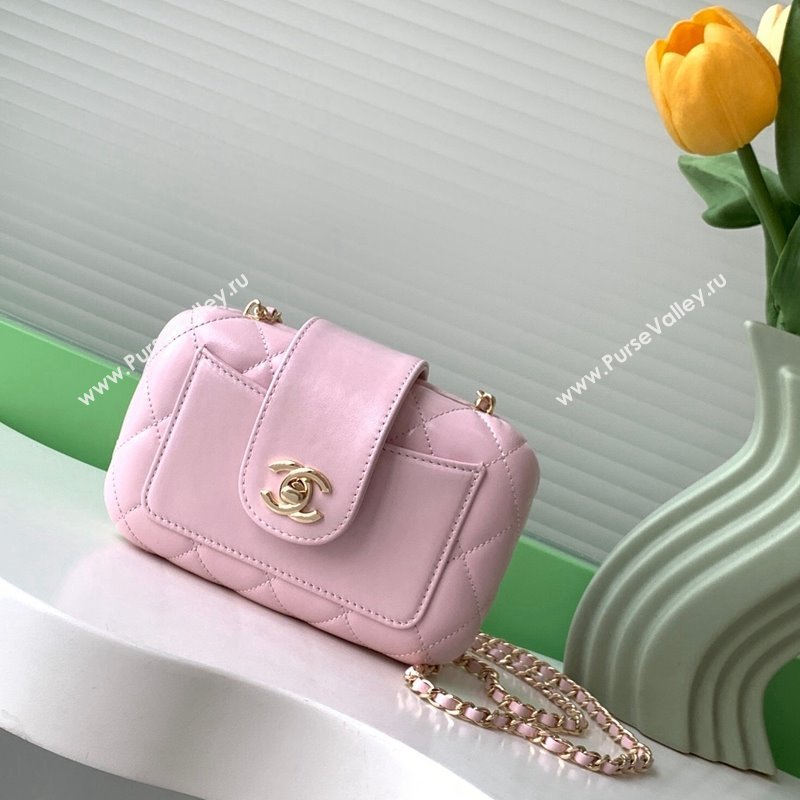 Chanel Lambskin Case Evening Bag AS5178 Light Pink 2024 (yezi-241107045)