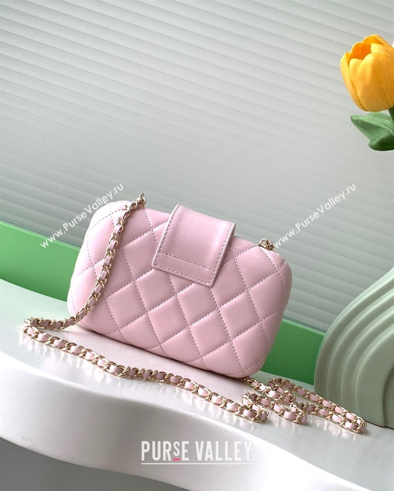 Chanel Lambskin Case Evening Bag AS5178 Light Pink 2024 (yezi-241107045)