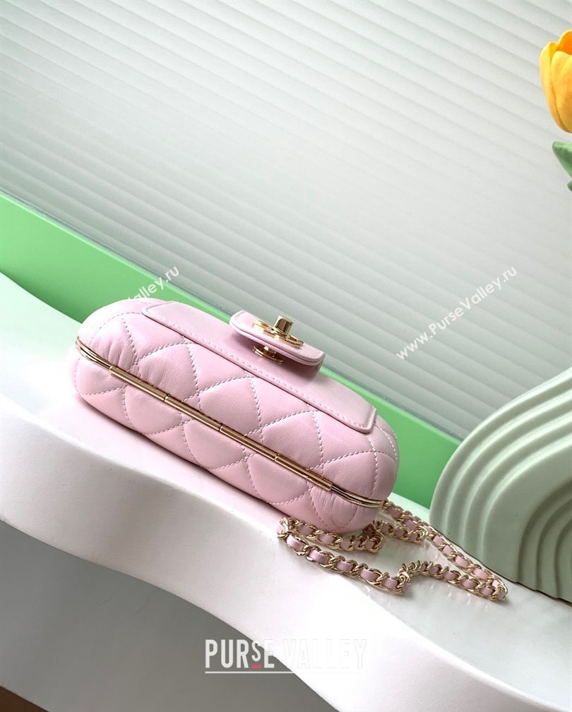 Chanel Lambskin Case Evening Bag AS5178 Light Pink 2024 (yezi-241107045)