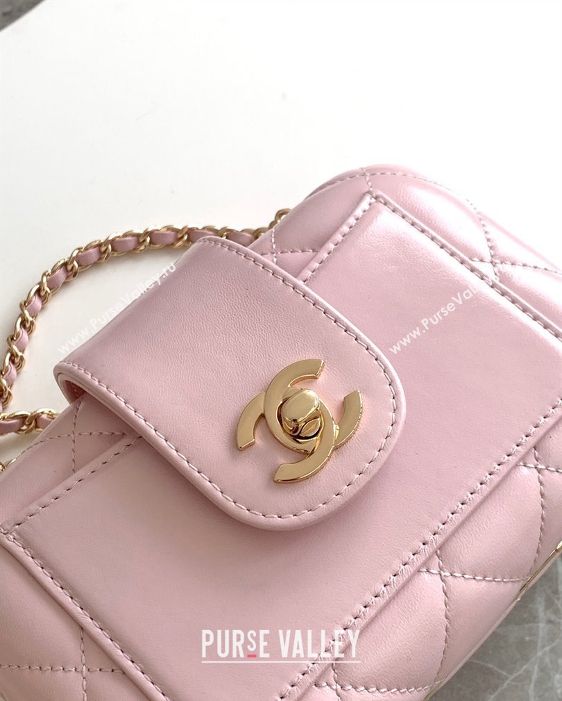 Chanel Lambskin Case Evening Bag AS5178 Light Pink 2024 (yezi-241107045)