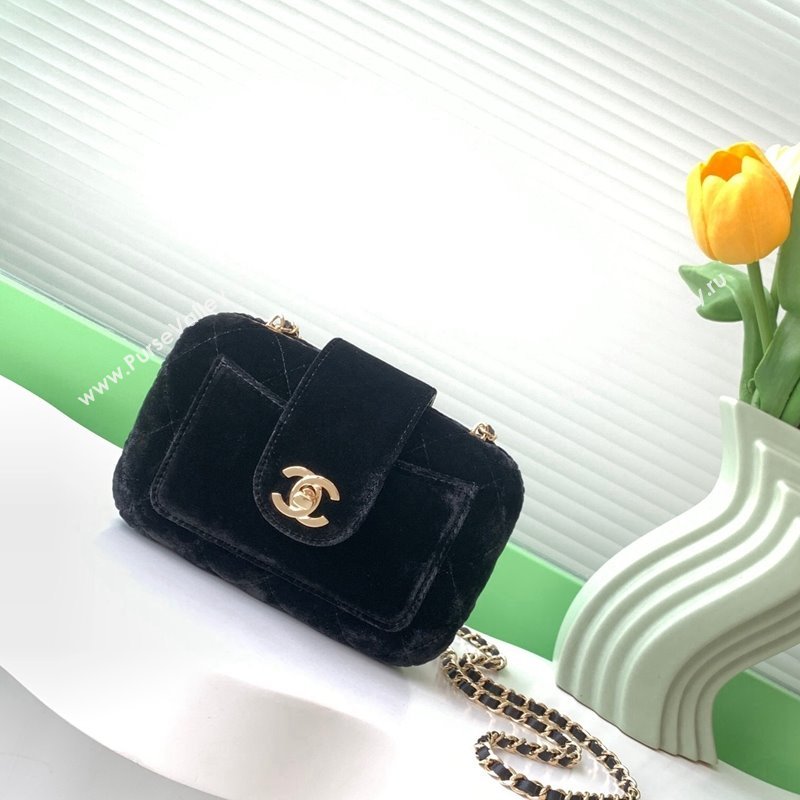 Chanel Velvet Case Evening Bag AS5178 Black 2024 (yezi-241107047)