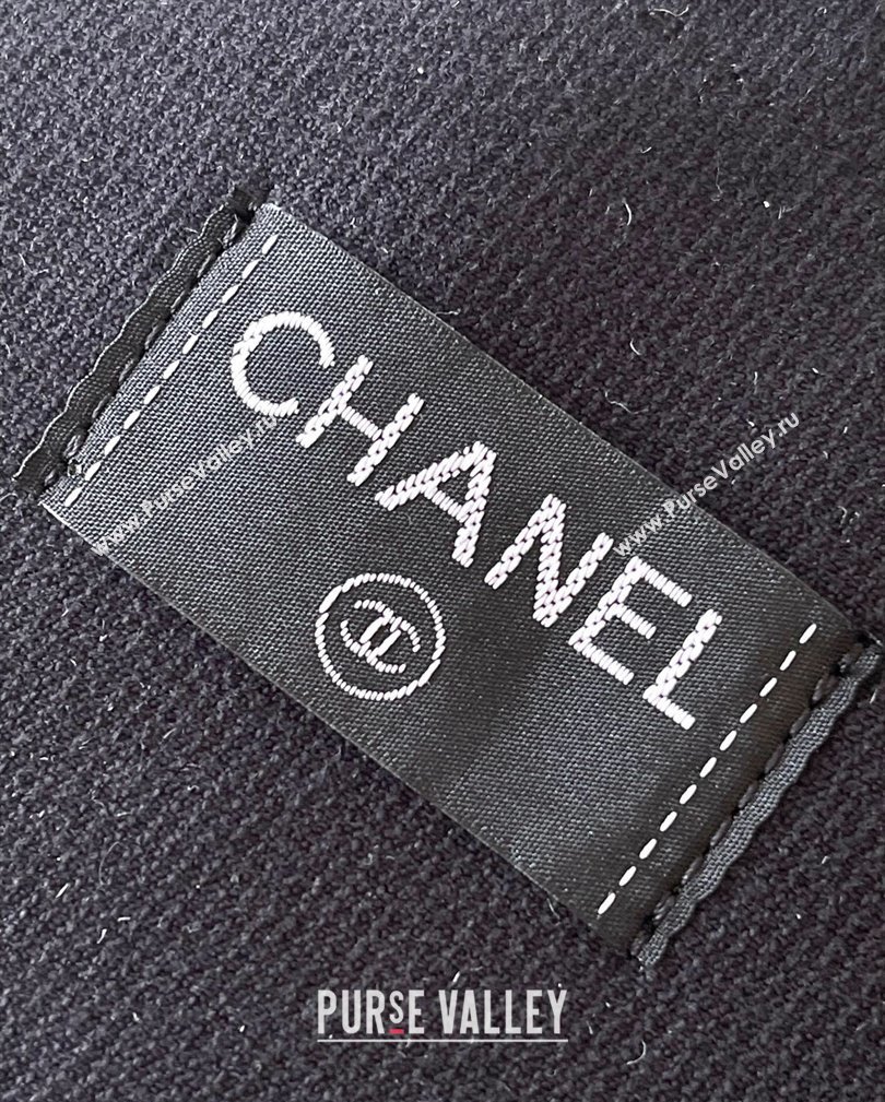 Chanel Beach Cotton Bucket Bag Blanket Set Black 2024 (yezi-241107049)