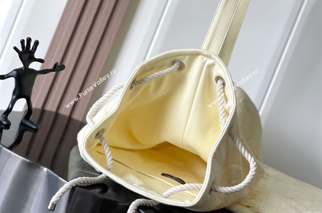 Chanel Beach Cotton Bucket Bag Blanket Set Yellow 2024 (yezi-241107050)