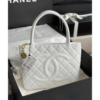 Chanel Grained Calfskin Vintage Top Handle bag White 2024 AS1804 (ssz-241107051)