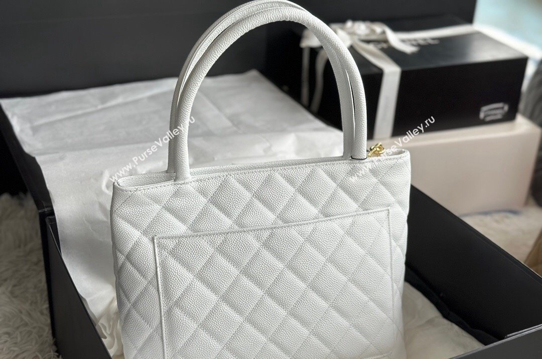 Chanel Grained Calfskin Vintage Top Handle bag White 2024 AS1804 (ssz-241107051)