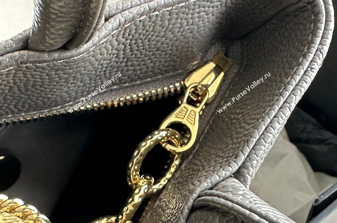 Chanel Grained Calfskin Vintage Top Handle bag Grey 2024 AS1804 (ssz-241107053)