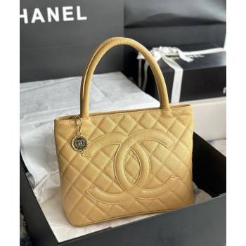 Chanel Grained Calfskin Vintage Top Handle bag Yellow 2024 AS1804 (ssz-241107054)