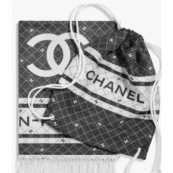 Chanel Backpack bag Blanket Set Grey/White 2024 1107 (yezi-241107069)