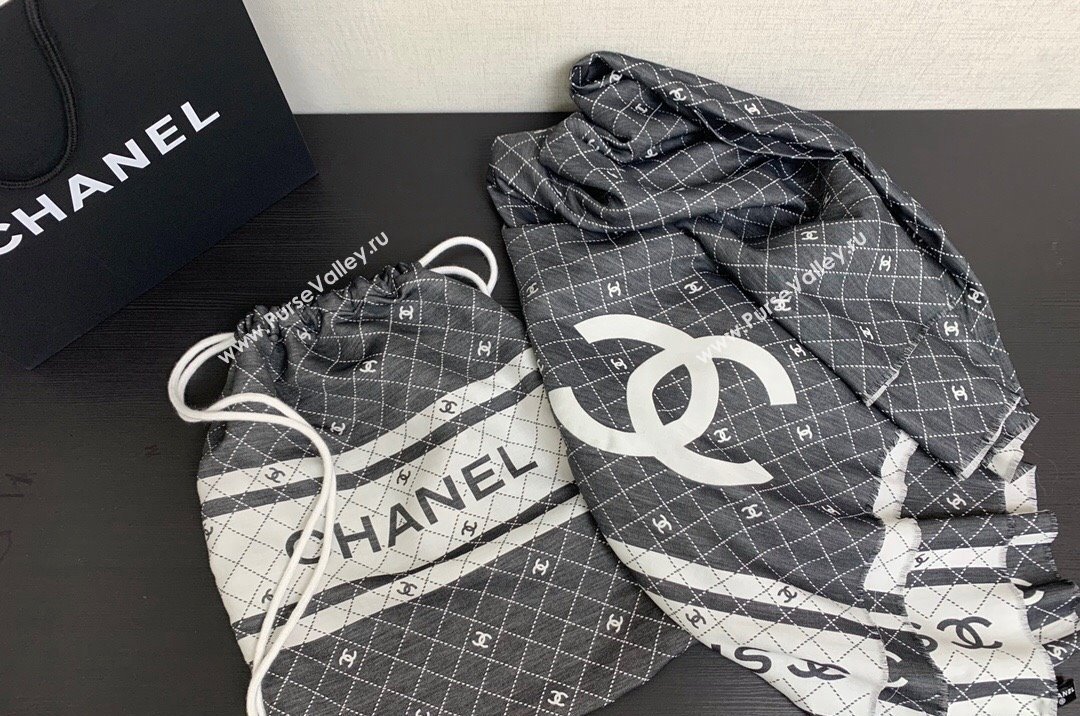 Chanel Backpack bag Blanket Set Grey/White 2024 1107 (yezi-241107069)