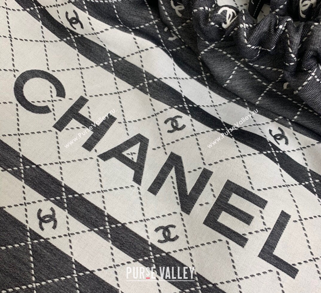 Chanel Backpack bag Blanket Set Grey/White 2024 1107 (yezi-241107069)