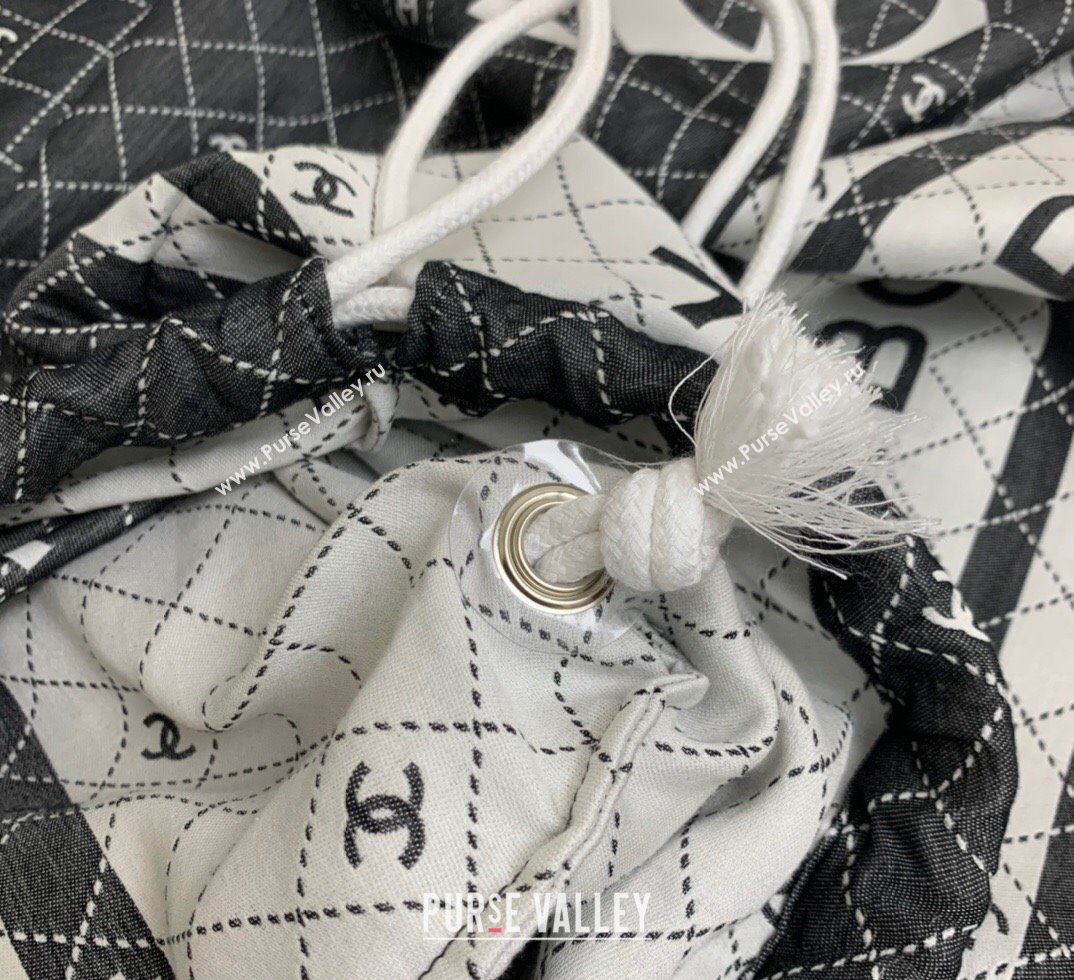 Chanel Backpack bag Blanket Set Grey/White 2024 1107 (yezi-241107069)