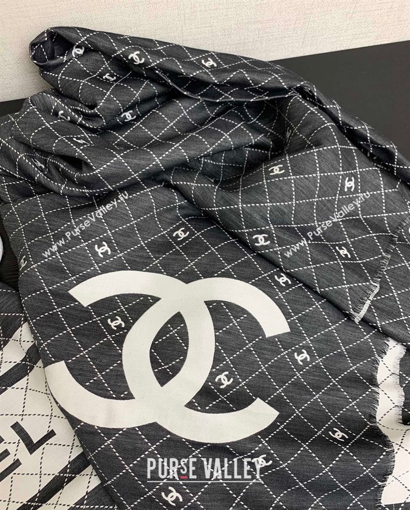 Chanel Backpack bag Blanket Set Grey/White 2024 1107 (yezi-241107069)