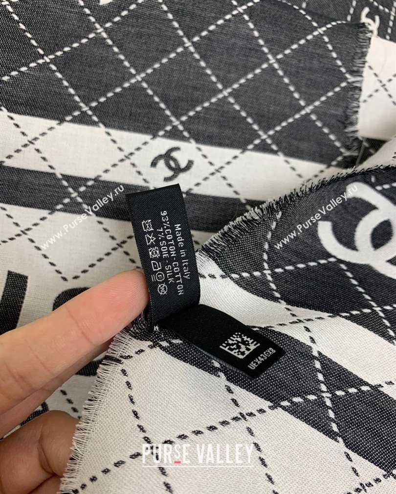 Chanel Backpack bag Blanket Set Grey/White 2024 1107 (yezi-241107069)