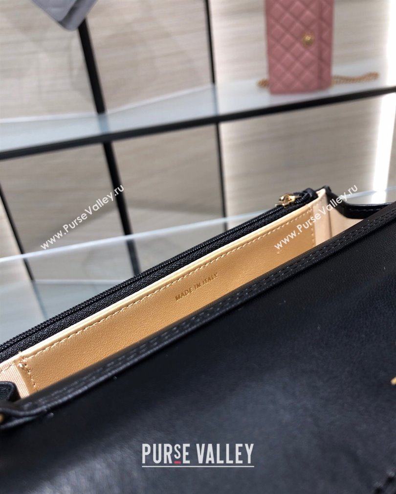 Chanel Lambskin Wallet on Chain WOC with Gold-Tone Ball AP1450 Black 2024 (yezi-241107079)