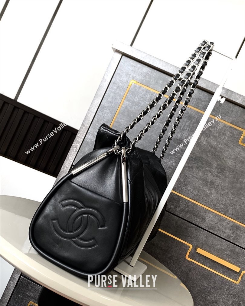 Chanel Lambskin Large Hobo bag Black 2024 CH110703 (yezi-241107084)