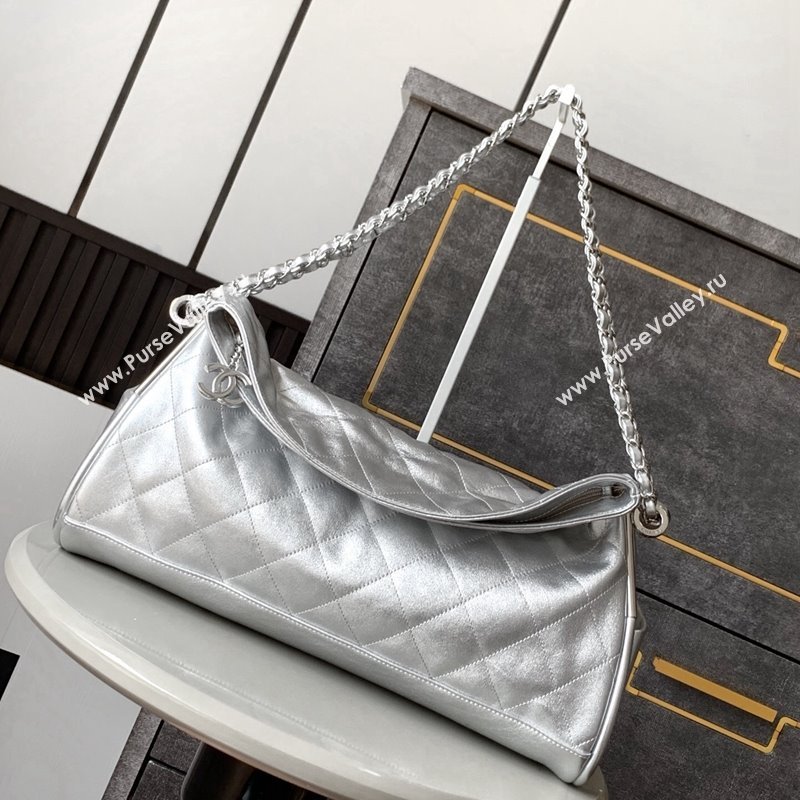 Chanel Lambskin Large Hobo bag Silver 2024 CH110703 (yezi-241107085)