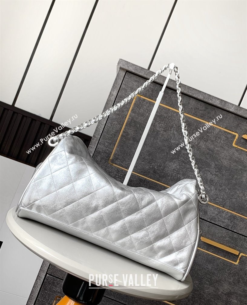 Chanel Lambskin Large Hobo bag Silver 2024 CH110703 (yezi-241107085)