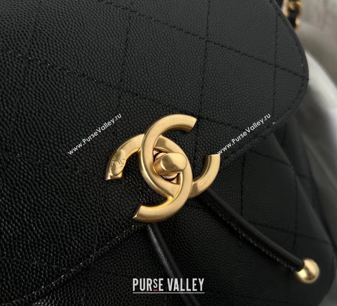 Chanel Grained Calfskin Backpack Bag AS4979 Black 2024 (yezi-241107019)