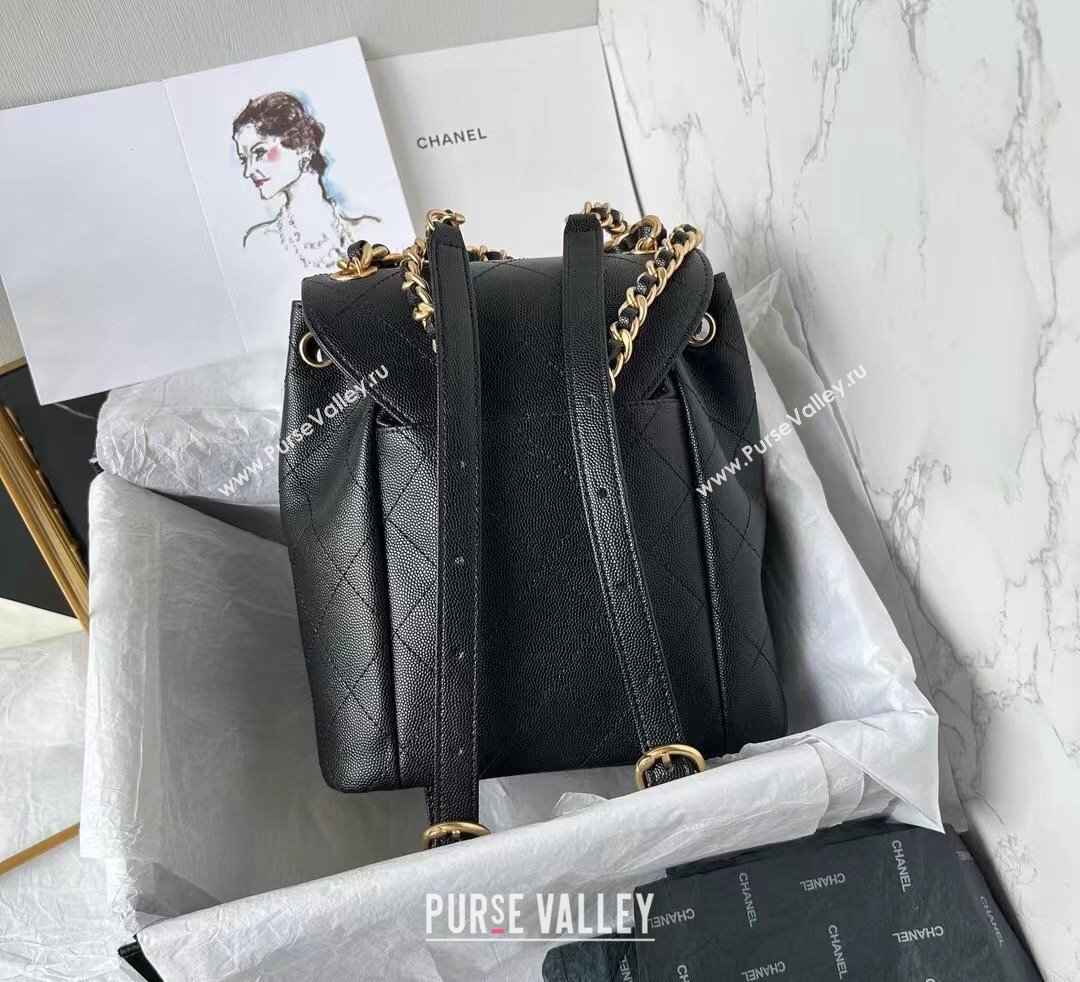 Chanel Grained Calfskin Backpack Bag AS4979 Black 2024 (yezi-241107019)