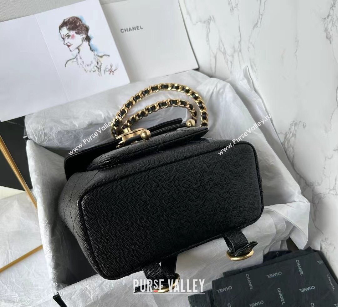 Chanel Grained Calfskin Backpack Bag AS4979 Black 2024 (yezi-241107019)