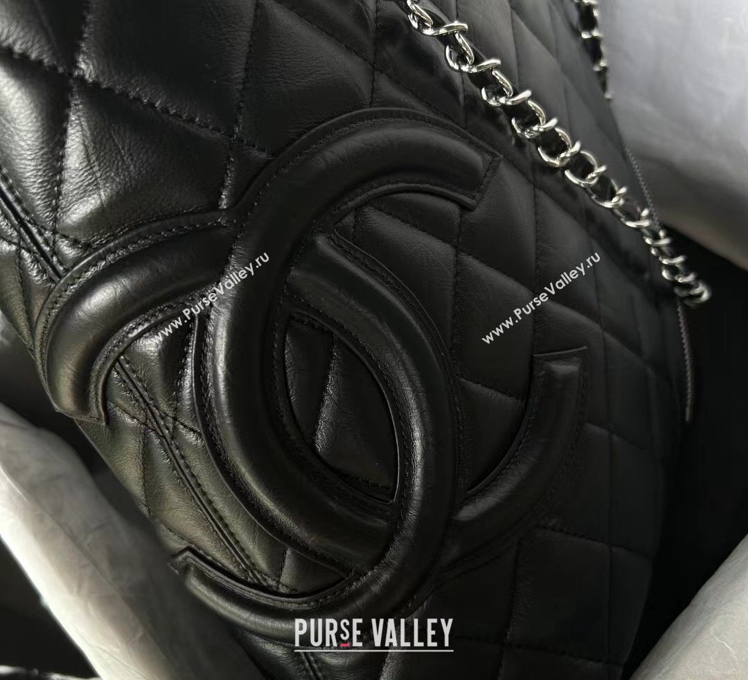 Chanel Lambskin Bucket Bag Black 2024 A25168 (yezi-241107020)