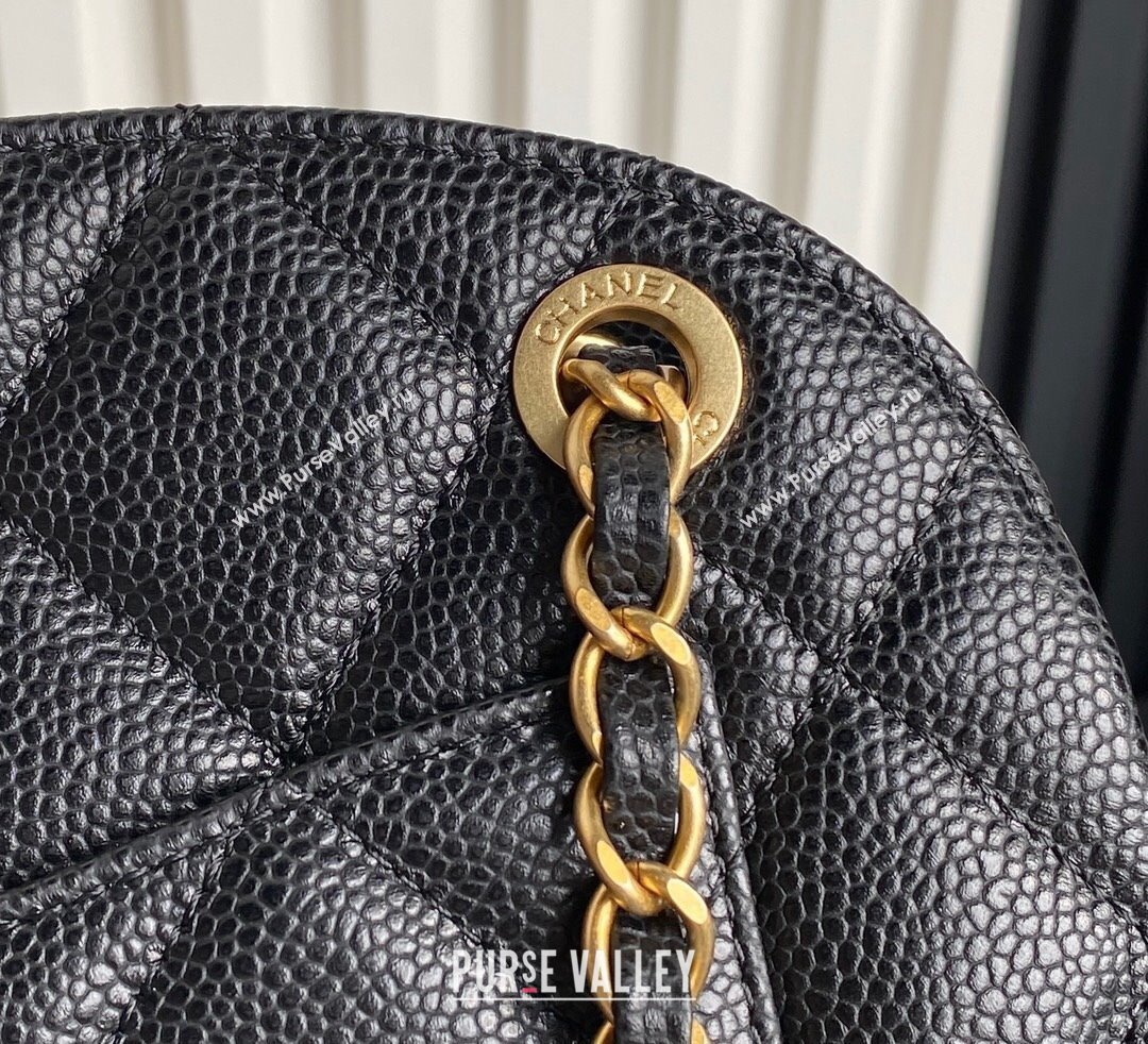 Chanel Grained Shiny Calfskin Medium Bowling bag AS5138 2024 (yezi-241107120)