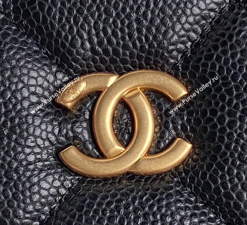 Chanel Grained Shiny Calfskin Small Bowling bag AS5137 Black 2024 (yezi-241107121)