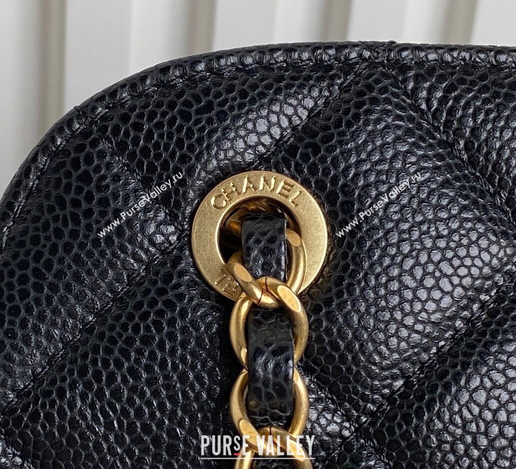 Chanel Grained Shiny Calfskin Small Bowling bag AS5137 Black 2024 (yezi-241107121)