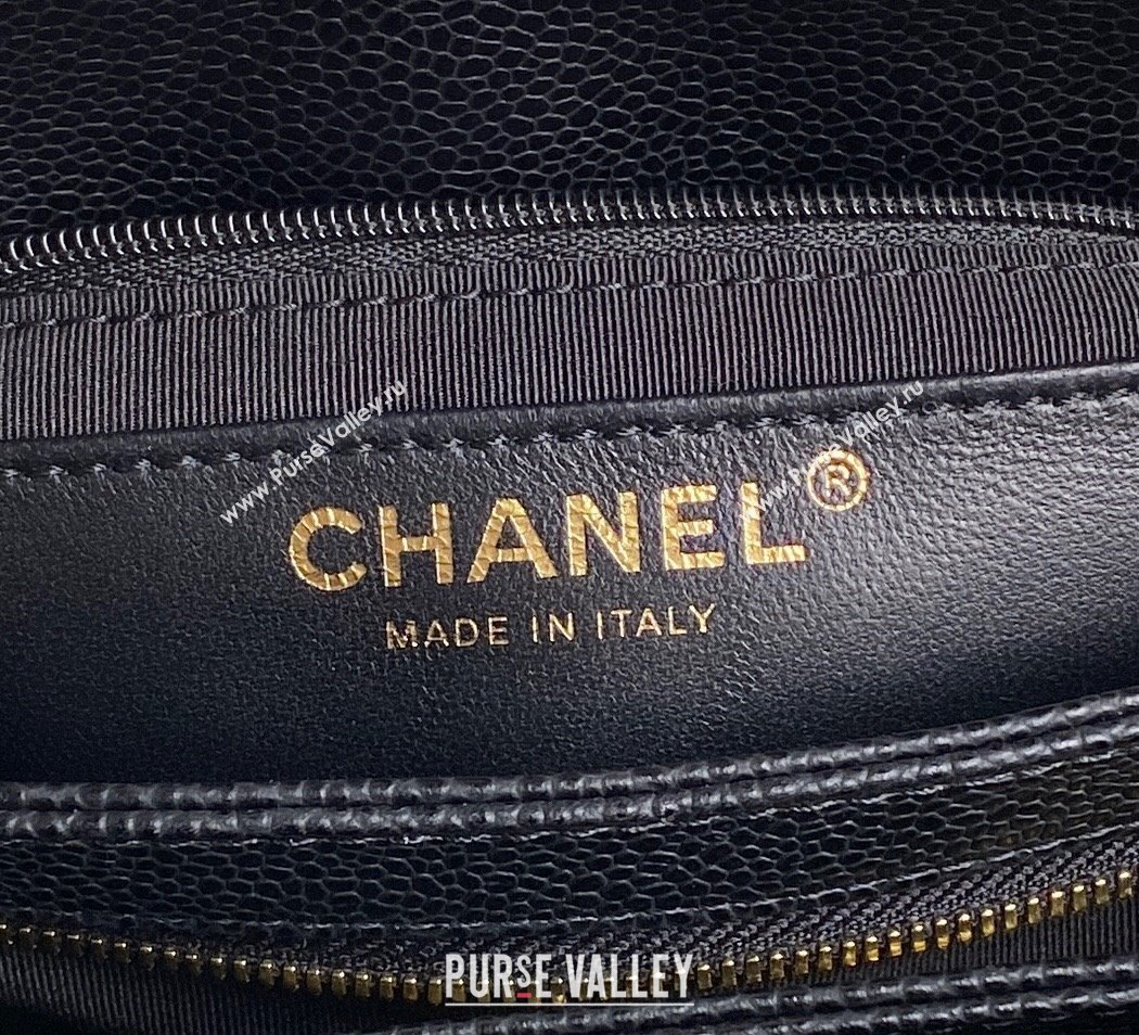 Chanel Grained Shiny Calfskin Small Bowling bag AS5137 Black 2024 (yezi-241107121)