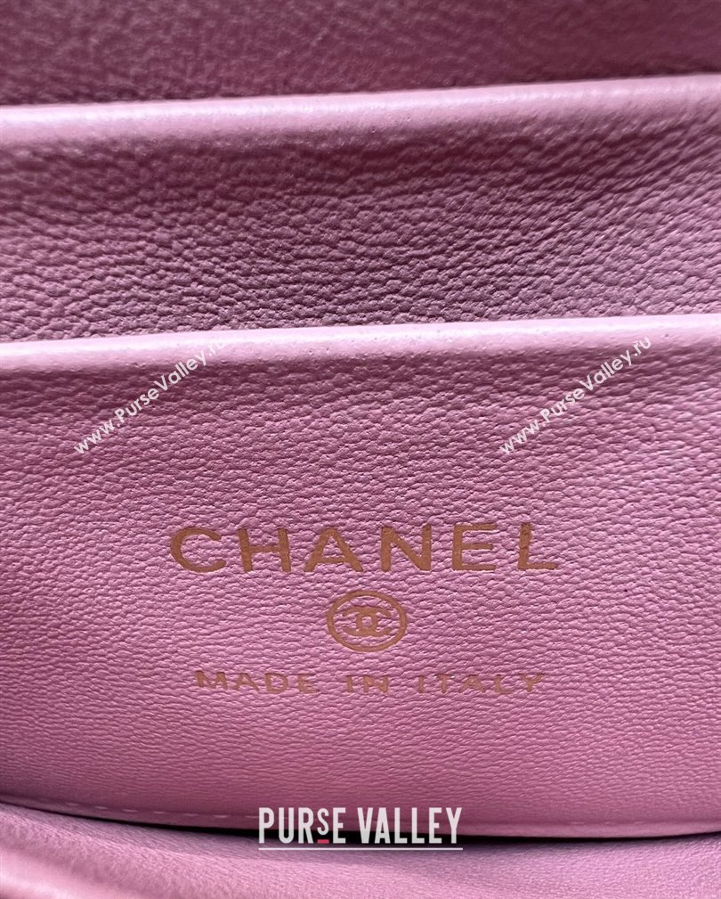 Chanel Grained Calfskin Clutch with Chain and Top Handle AP4244 Pink 2024 (yezi-241107131)