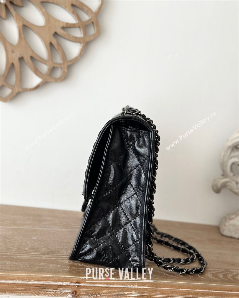 Chanel Vintage Calfskin Flap Bag Black 2024 AS2225 (yezi-241107095)