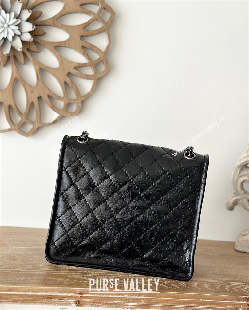 Chanel Vintage Calfskin Flap Bag Black 2024 AS2225 (yezi-241107095)