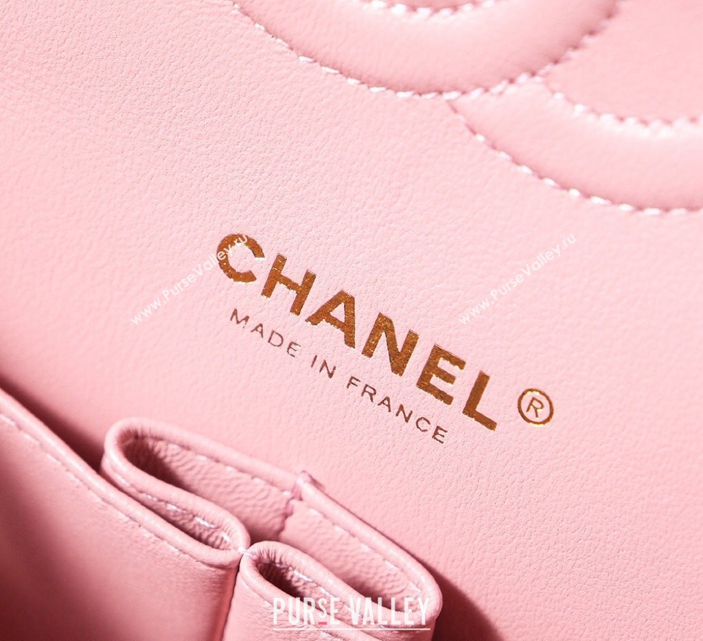 Chanel Wool Tweed Classic 11.12 Medium Flap Bag A01112 Pink 2024 1107 (yezi-241107109)