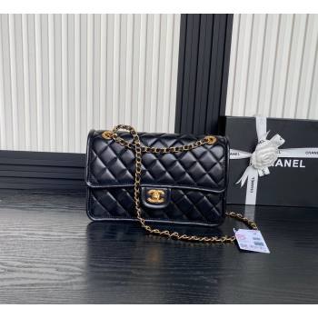 Chanel Shiny Crumpled Calfskin Large Flap bag AS5145 Black 2024 (yezi-241107141)