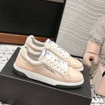 Chanel Printed Leather Sneakers Beige 2024 G46082 (KL-241120117)