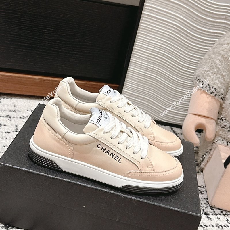 Chanel Printed Leather Sneakers Beige 2024 G46082 (KL-241120117)