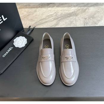 Chanel Shiny Calfskin Loafers Flat Grey 2024 CH112006 (SS-2411120030)