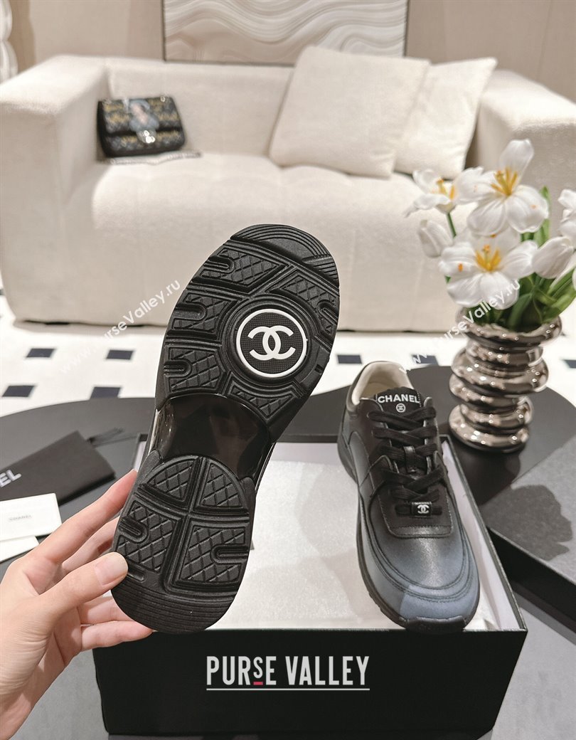 Chanel Printed Calfskin Sneakers Grey 2024 G46086 (SS-241120112)