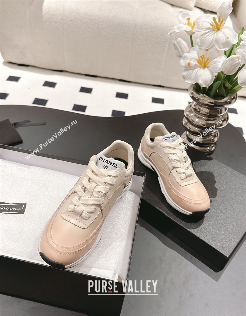 Chanel Printed Calfskin Sneakers Beige 2024 G46086 (SS-241120114)