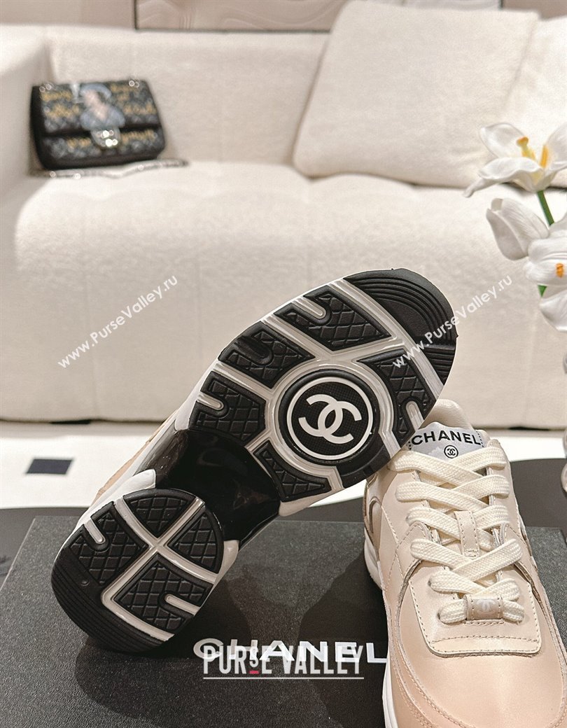 Chanel Printed Calfskin Sneakers Beige 2024 G46086 (SS-241120114)