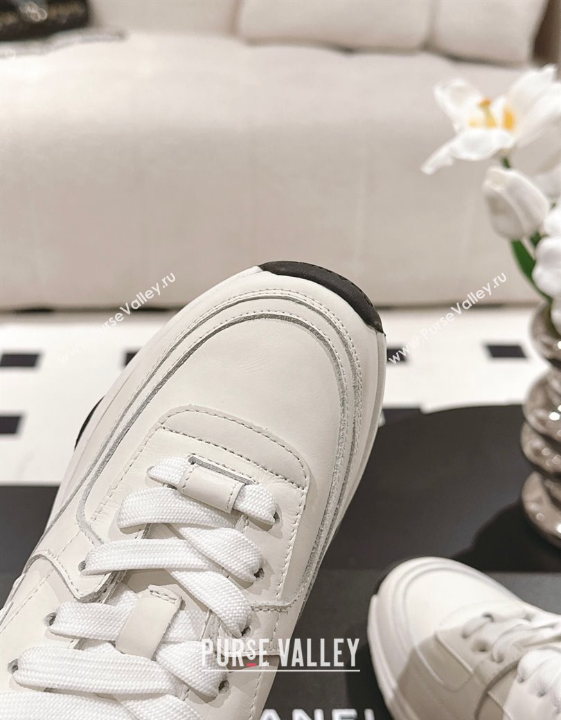 Chanel Calfskin Sneakers White Leather 2024 G46086 (SS-241120131)