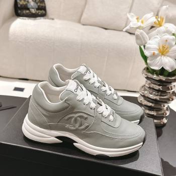 Chanel Calfskin Sneakers Grey 2024 G46086 (SS-241120133)