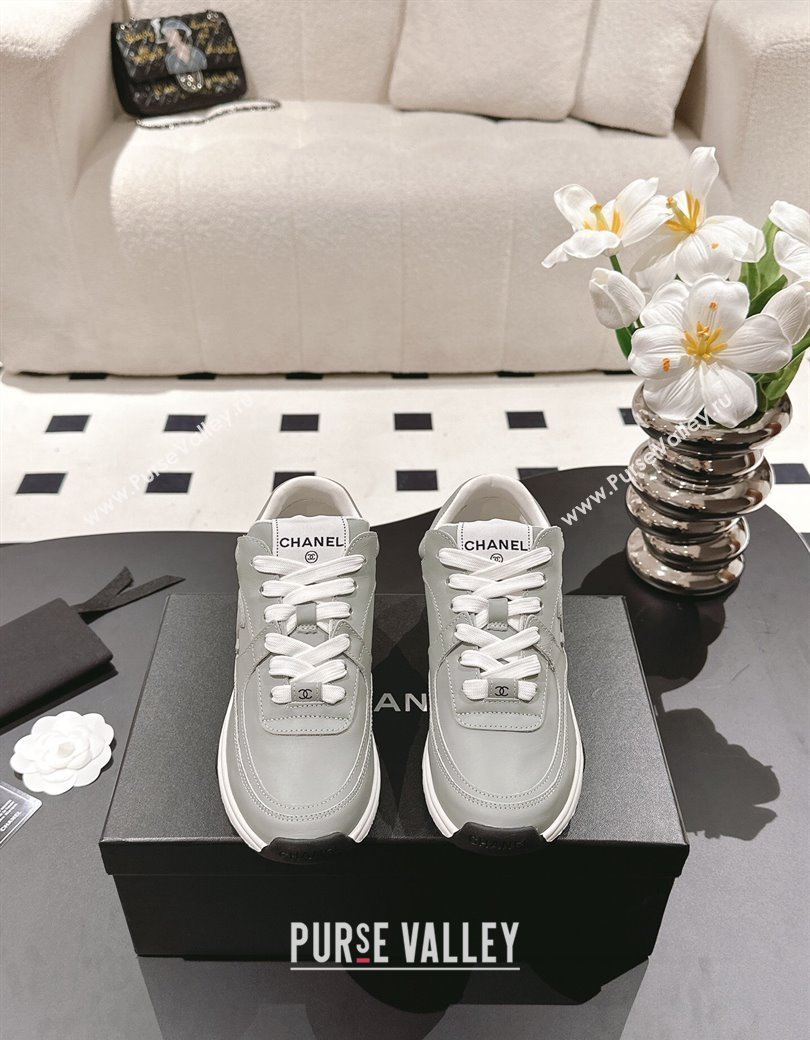 Chanel Calfskin Sneakers Grey 2024 G46086 (SS-241120133)