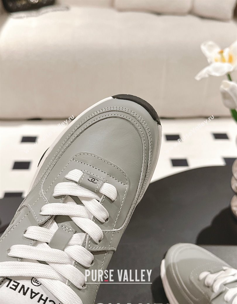 Chanel Calfskin Sneakers Grey 2024 G46086 (SS-241120133)