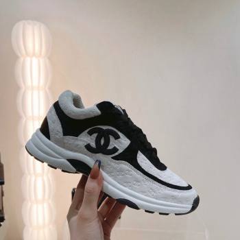 Chanel Suede Sneakers White/Black2 2024 G38299 (SS-241120139)