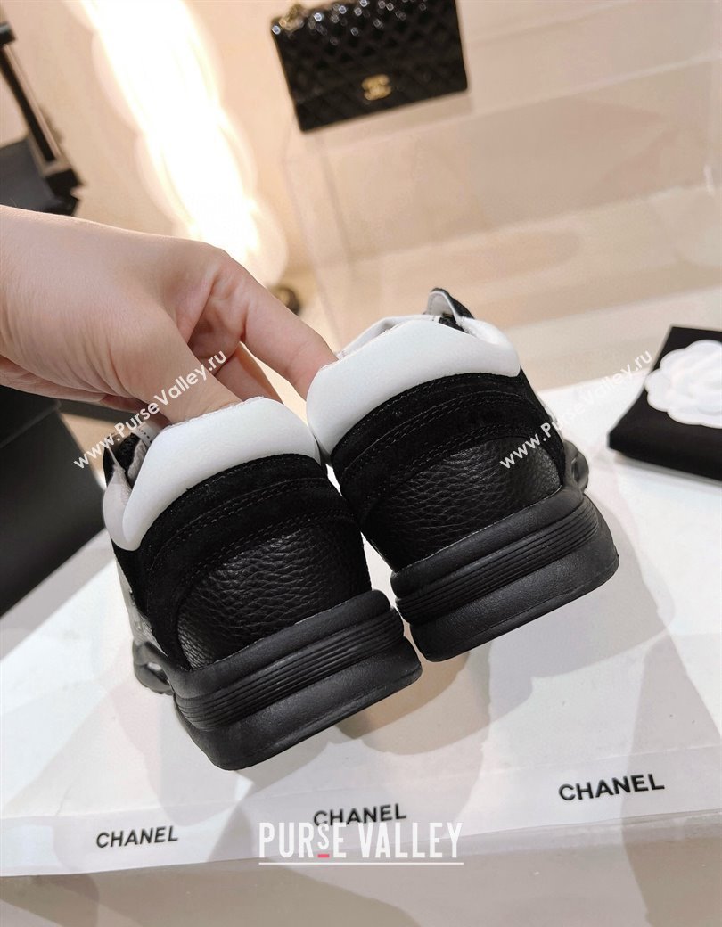 Chanel Mesh, Suede Grained Calfskin Sneakers Black 2024 G38299 (SS-241120140)