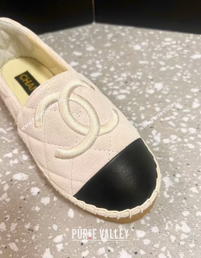 Chanel Quilted Suede Loafers Flat White 2024 CH112117 (KL-241121103)