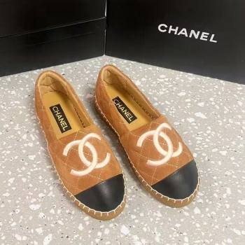 Chanel Quilted Suede Loafers Flat Brown 2024 CH112117 (KL-241121104)