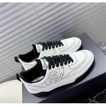 Chanel Cotton Sneakers White/Black2 2024 G46084 (MD-241120119)