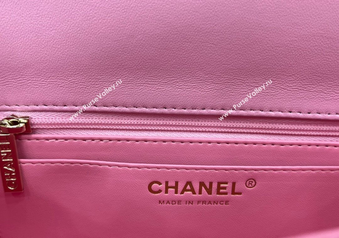 Chanel Tweed Classic Mini Flap Bag A69900 Light Pink 2024 1206 (yezi-241206022)